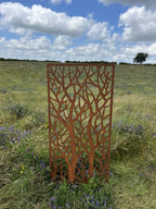 Rustic Steel Branches Garden Screen Panel | 90 x 180cm