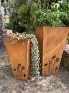Corten Vase Planters | Set of 2 Garden Planters