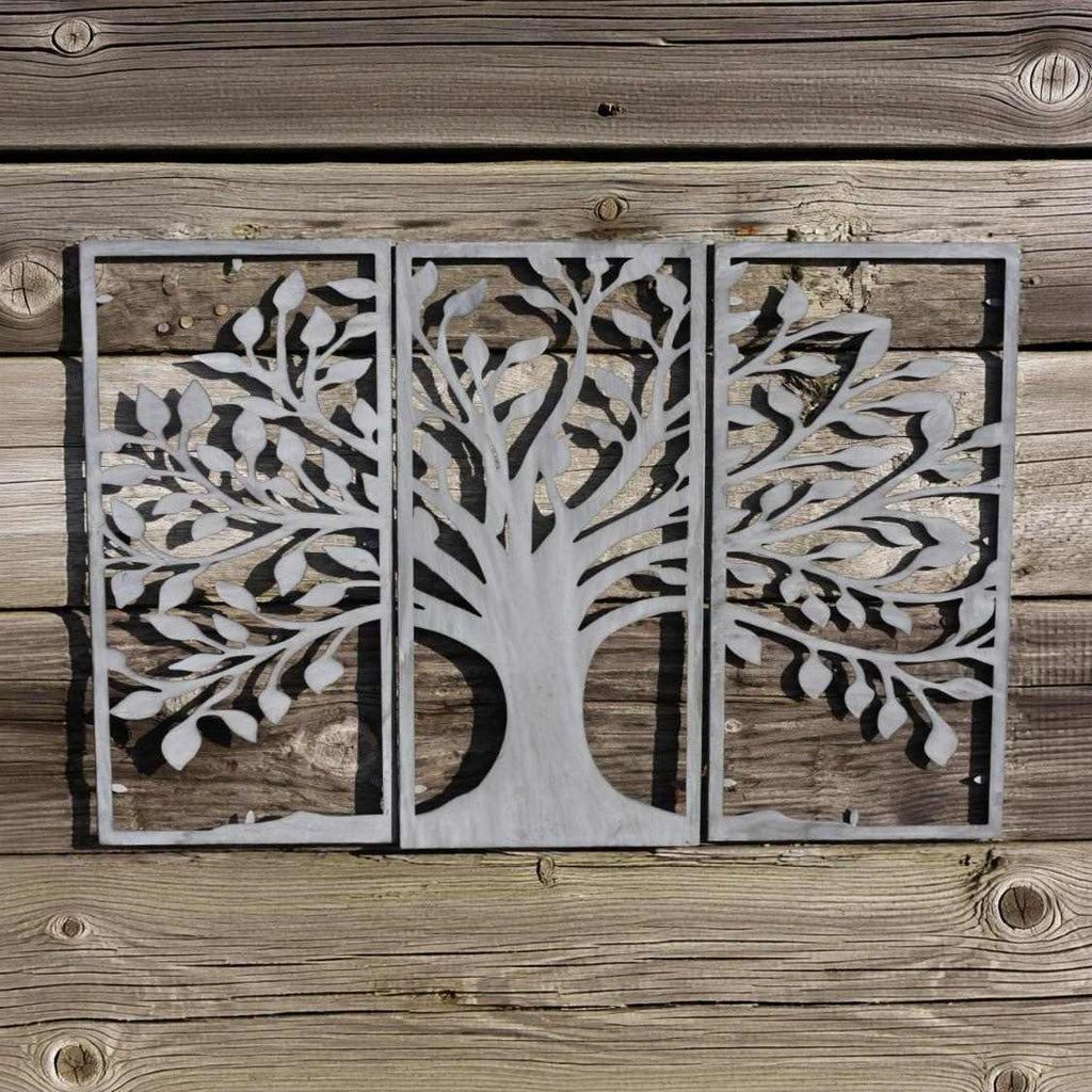 Olive Tree Wall Art Set of 3 | Grey | 90 x 60cm